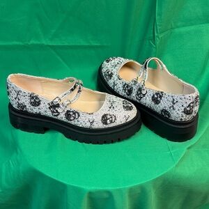 Betsey Johnson Black and White Mary Jane Platform Shoes